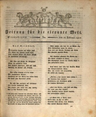 Zeitung für die elegante Welt Samstag 12. Februar 1820