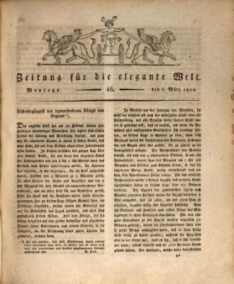 Zeitung für die elegante Welt Montag 6. März 1820