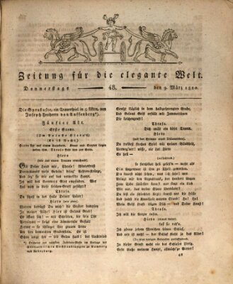 Zeitung für die elegante Welt Donnerstag 9. März 1820