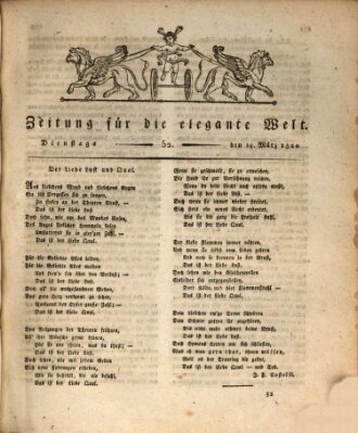 Zeitung für die elegante Welt Dienstag 14. März 1820
