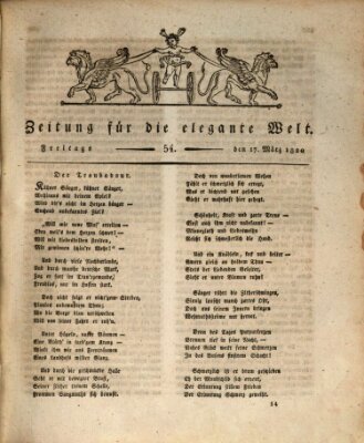 Zeitung für die elegante Welt Freitag 17. März 1820