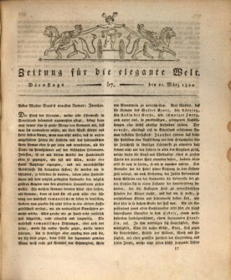 Zeitung für die elegante Welt Dienstag 21. März 1820