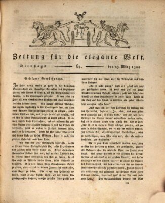 Zeitung für die elegante Welt Dienstag 28. März 1820