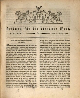 Zeitung für die elegante Welt Freitag 31. März 1820