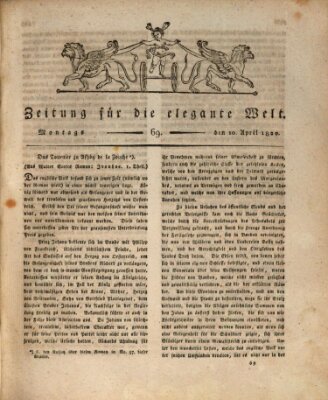 Zeitung für die elegante Welt Montag 10. April 1820