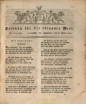 Zeitung für die elegante Welt Freitag 21. April 1820