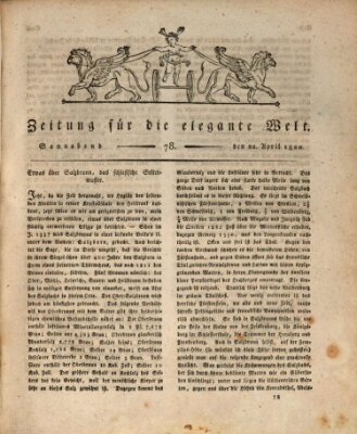 Zeitung für die elegante Welt Samstag 22. April 1820