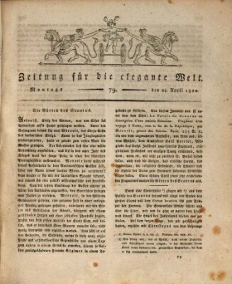 Zeitung für die elegante Welt Montag 24. April 1820