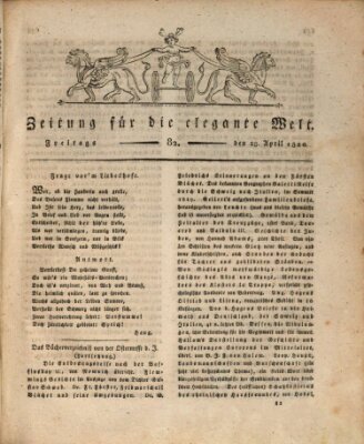 Zeitung für die elegante Welt Freitag 28. April 1820