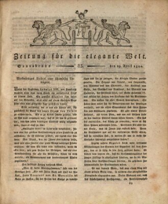 Zeitung für die elegante Welt Samstag 29. April 1820