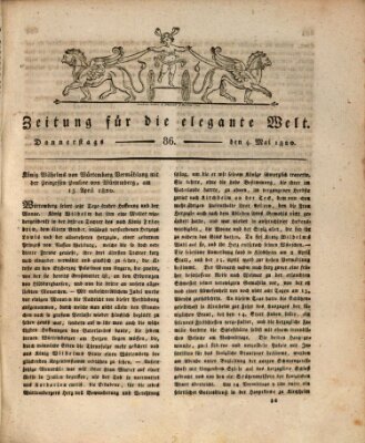 Zeitung für die elegante Welt Donnerstag 4. Mai 1820