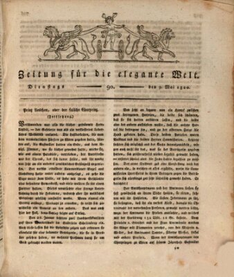 Zeitung für die elegante Welt Dienstag 9. Mai 1820