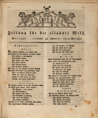 Zeitung für die elegante Welt Montag 15. Mai 1820