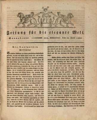 Zeitung für die elegante Welt Samstag 10. Juni 1820