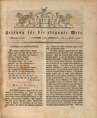 Zeitung für die elegante Welt Montag 12. Juni 1820