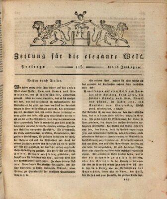 Zeitung für die elegante Welt Freitag 16. Juni 1820