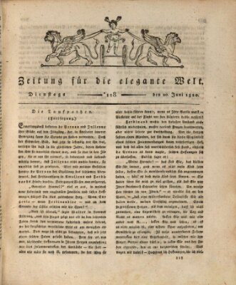 Zeitung für die elegante Welt Dienstag 20. Juni 1820