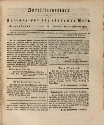 Zeitung für die elegante Welt Samstag 12. Februar 1820