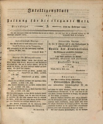 Zeitung für die elegante Welt Dienstag 29. Februar 1820