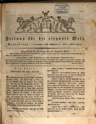 Zeitung für die elegante Welt Samstag 1. Juli 1820