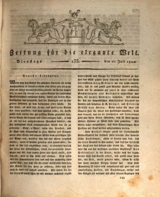 Zeitung für die elegante Welt Dienstag 11. Juli 1820