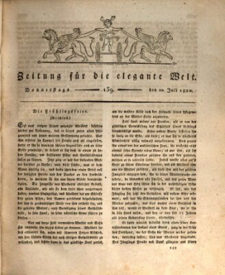 Zeitung für die elegante Welt Donnerstag 20. Juli 1820