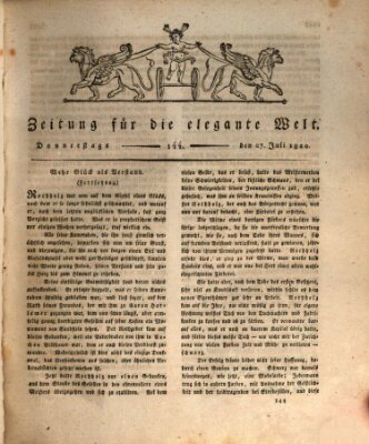 Zeitung für die elegante Welt Donnerstag 27. Juli 1820