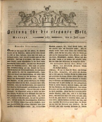 Zeitung für die elegante Welt Montag 31. Juli 1820