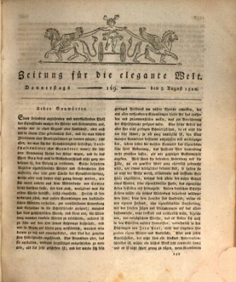 Zeitung für die elegante Welt Donnerstag 3. August 1820