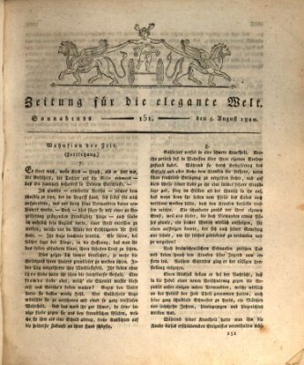 Zeitung für die elegante Welt Samstag 5. August 1820