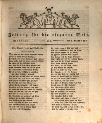 Zeitung für die elegante Welt Montag 7. August 1820