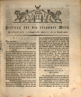 Zeitung für die elegante Welt Samstag 12. August 1820