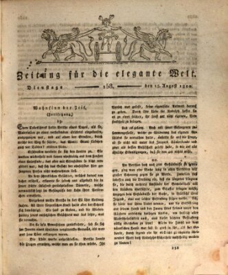 Zeitung für die elegante Welt Dienstag 15. August 1820