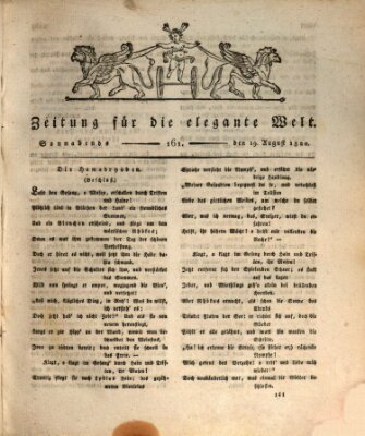 Zeitung für die elegante Welt Samstag 19. August 1820