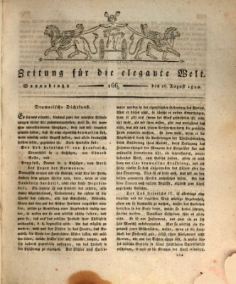 Zeitung für die elegante Welt Samstag 26. August 1820