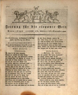 Zeitung für die elegante Welt Donnerstag 7. September 1820