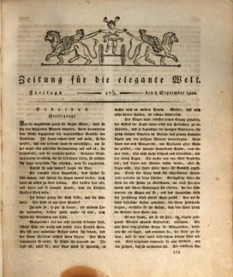 Zeitung für die elegante Welt Freitag 8. September 1820