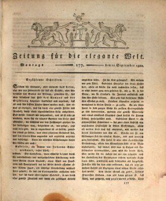 Zeitung für die elegante Welt Montag 11. September 1820