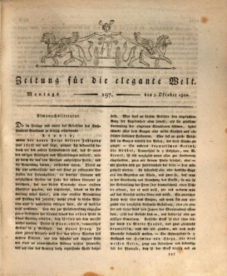 Zeitung für die elegante Welt Montag 9. Oktober 1820