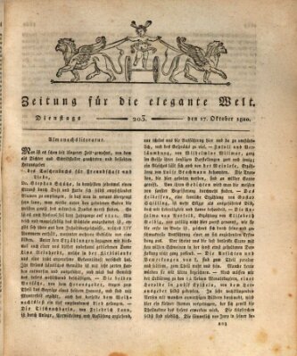 Zeitung für die elegante Welt Dienstag 17. Oktober 1820