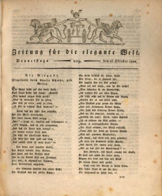 Zeitung für die elegante Welt Donnerstag 26. Oktober 1820