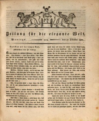 Zeitung für die elegante Welt Montag 30. Oktober 1820