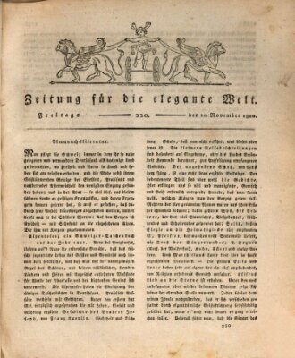 Zeitung für die elegante Welt Freitag 10. November 1820