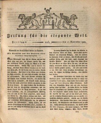 Zeitung für die elegante Welt Freitag 17. November 1820