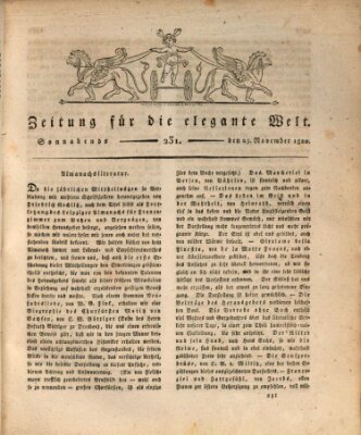 Zeitung für die elegante Welt Samstag 25. November 1820