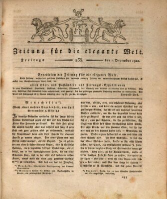 Zeitung für die elegante Welt Freitag 1. Dezember 1820