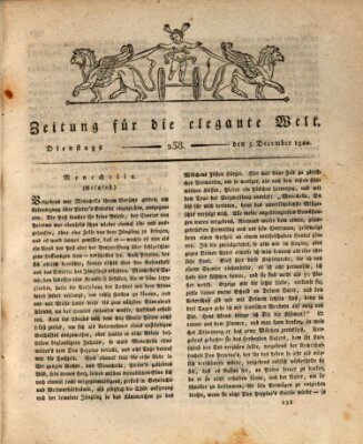 Zeitung für die elegante Welt Dienstag 5. Dezember 1820