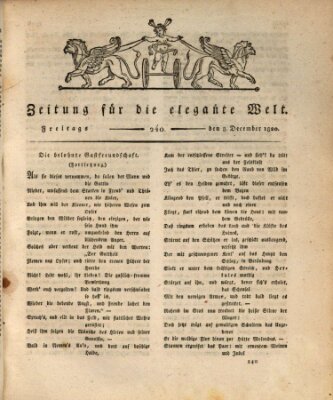 Zeitung für die elegante Welt Freitag 8. Dezember 1820