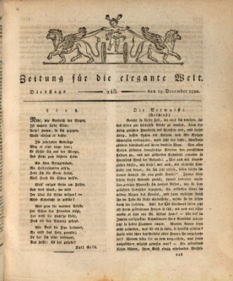 Zeitung für die elegante Welt Dienstag 19. Dezember 1820