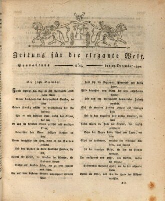 Zeitung für die elegante Welt Samstag 23. Dezember 1820